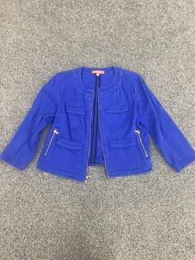 Women’s Royal Blue Zip-Front Jacket